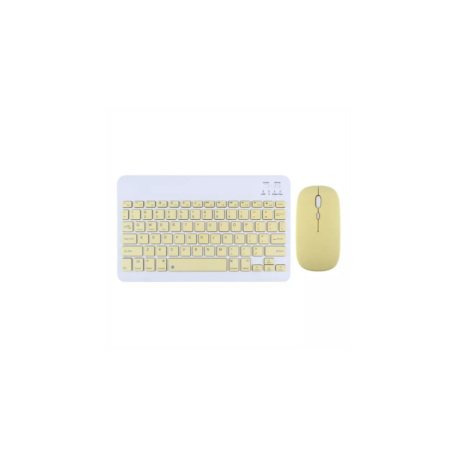 Kit De Teclado E Mouse Para Ipad Ou Tablet Android Bege