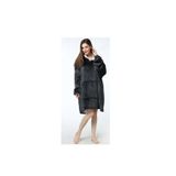 Manta Maxi Sherpa Xadrez Com Capuz De Inverno Para Adultos Unissex