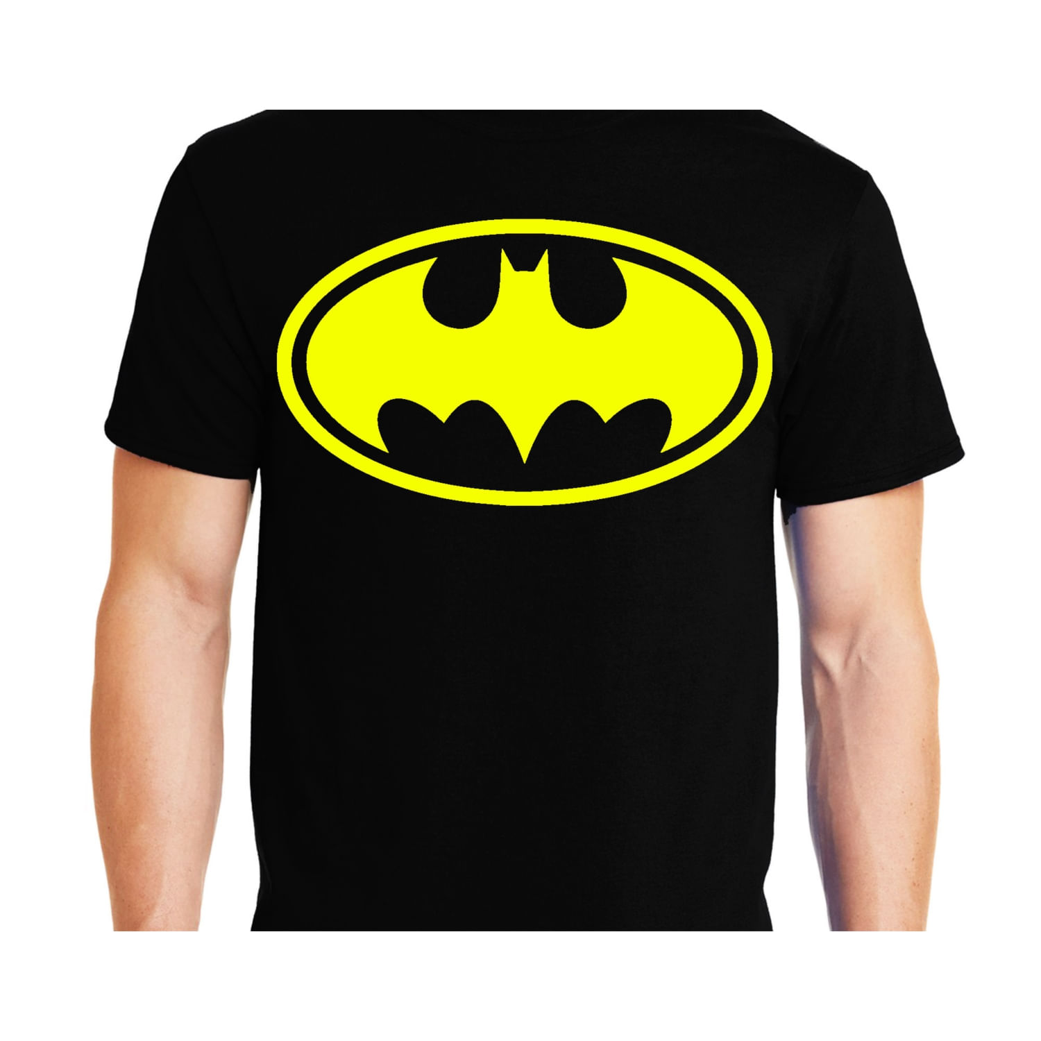 Camiseta Batman Com Logotipo Original 100% Algodão Para Crianças E Adultos