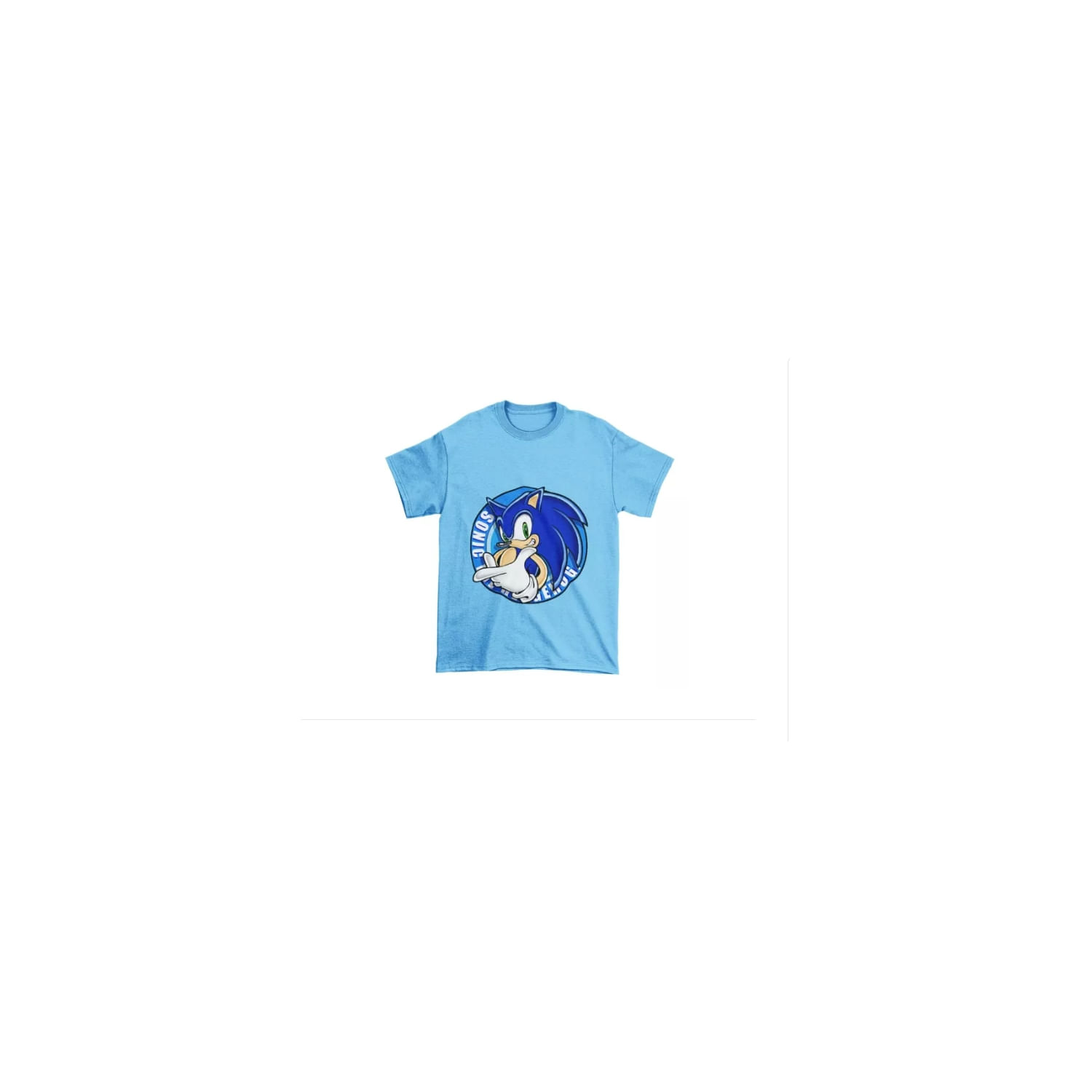 Camiseta Sonic Game Sega Monkey De Manga Curta 100% Algodão