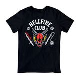 Camiseta Helfire Club Stranger Things Unissex 100% Algodão