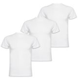 Camisetas 100% Algodão S/3xl - Brancas (pacote Com 3)