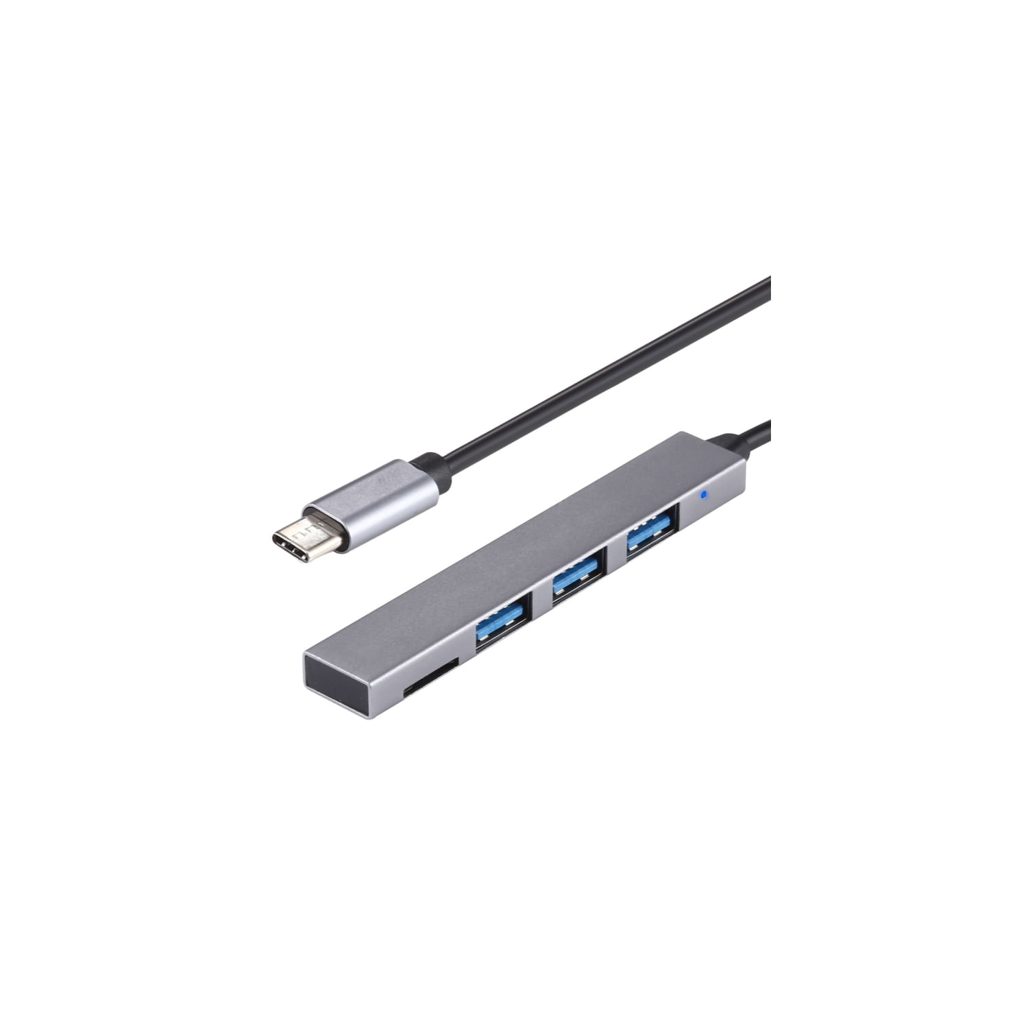 Hub Usb-c T-818b Com 3 Portas Usb 3.0 E Leitor De Cartão Sd