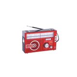 Rádio Portátil Waxiba Usb Am/fm/sw Solar Recarregável Vermelho