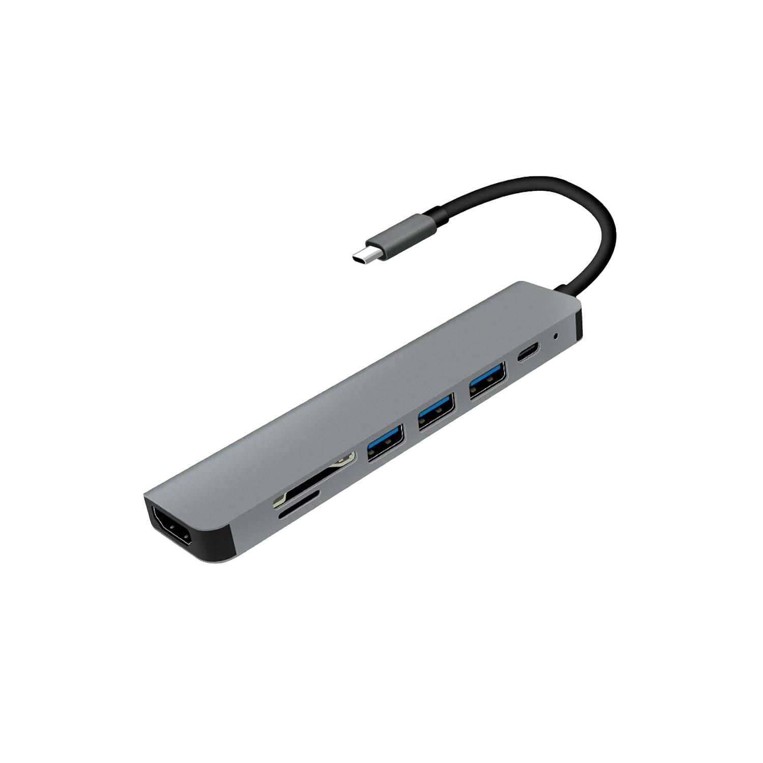 Adaptador 7 Em 1 Tipo C Macbook Hdmi Usb 3.0 Alumínio