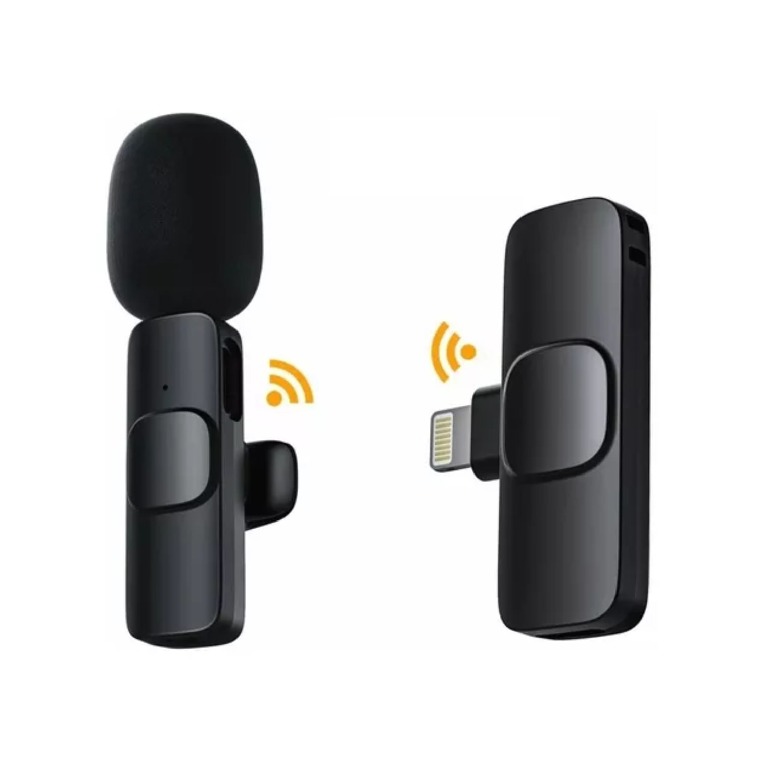 Microfone De Lapela Sem Fio Lavalier Para Iphone - Preto