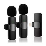 Conjunto De Microfones Sem Fio Lavalier Para Iphone (pacote Com 2)