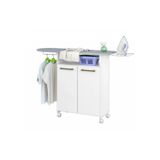 Tábua De Passar Roupa, Móveis Organizados Com Rodas, Mdf Branco 88x125x