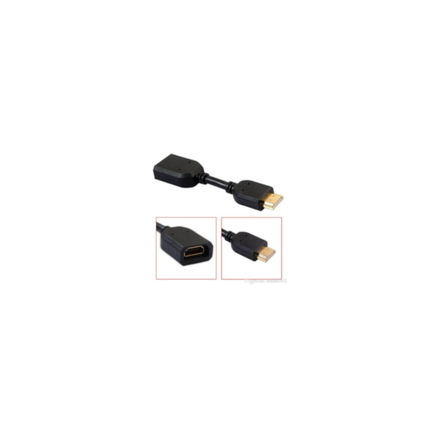 Adaptador Hdmi Hdmi Macho Para Fêmea 11 Cm Preto