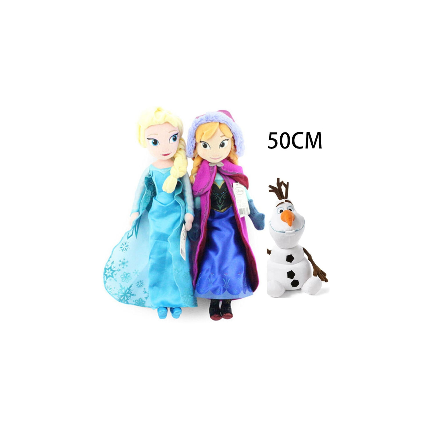 Combo De Princesa De Pelúcia Aisha Anna Frozen 50cm Disney