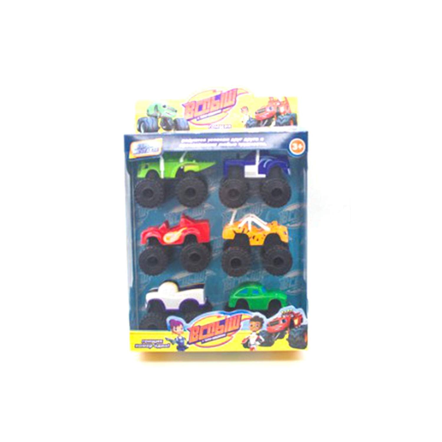 Toy Car Monster Machines Blaze Miracle 6 Unidades Para Crianças