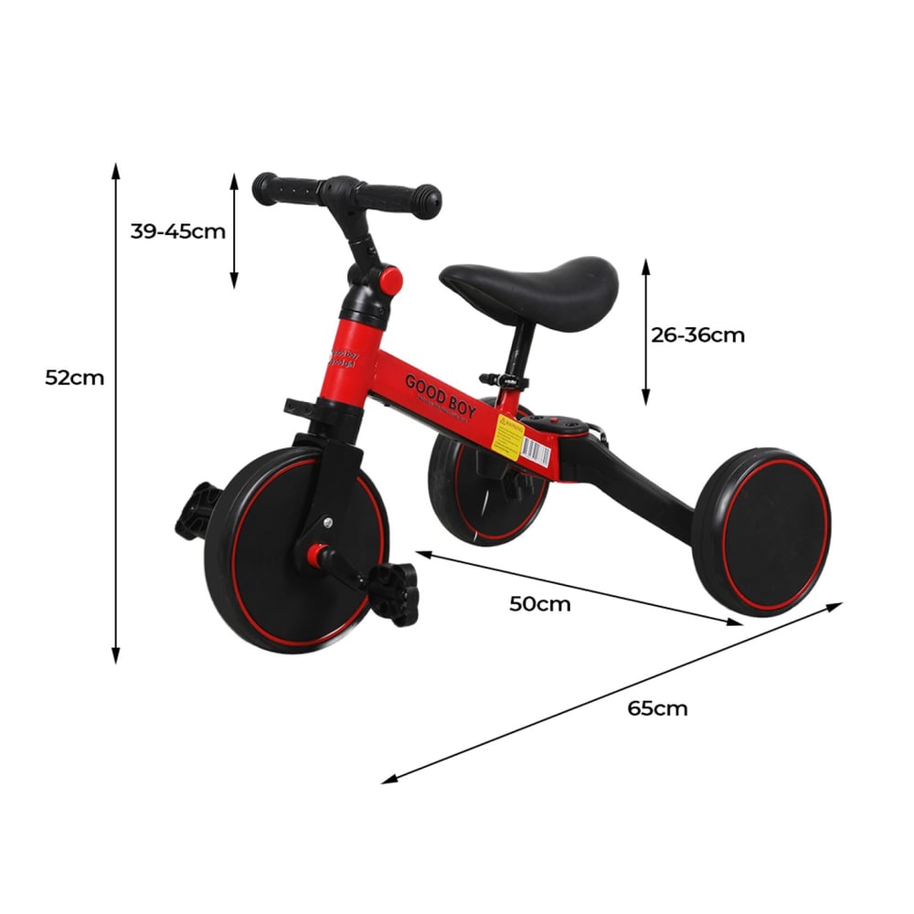 Triciclo Ride-on Multiposição 3 Em 1 Para Crianças De 2 A 7 Anos ...