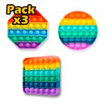 Brinquedo Sensorial Anti-stress Fidget Toy Popit Pack X3