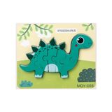 Quebra-cabeça De Madeira Montessori Dinossauro Para Crianças