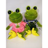 Casal De Sapos De Pelúcia, 40 Cm, Macio E Divertido De Brincar E Decorar