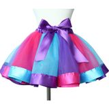 Traje De Tutu Para Meninas, Saia De Dança Multicolorida