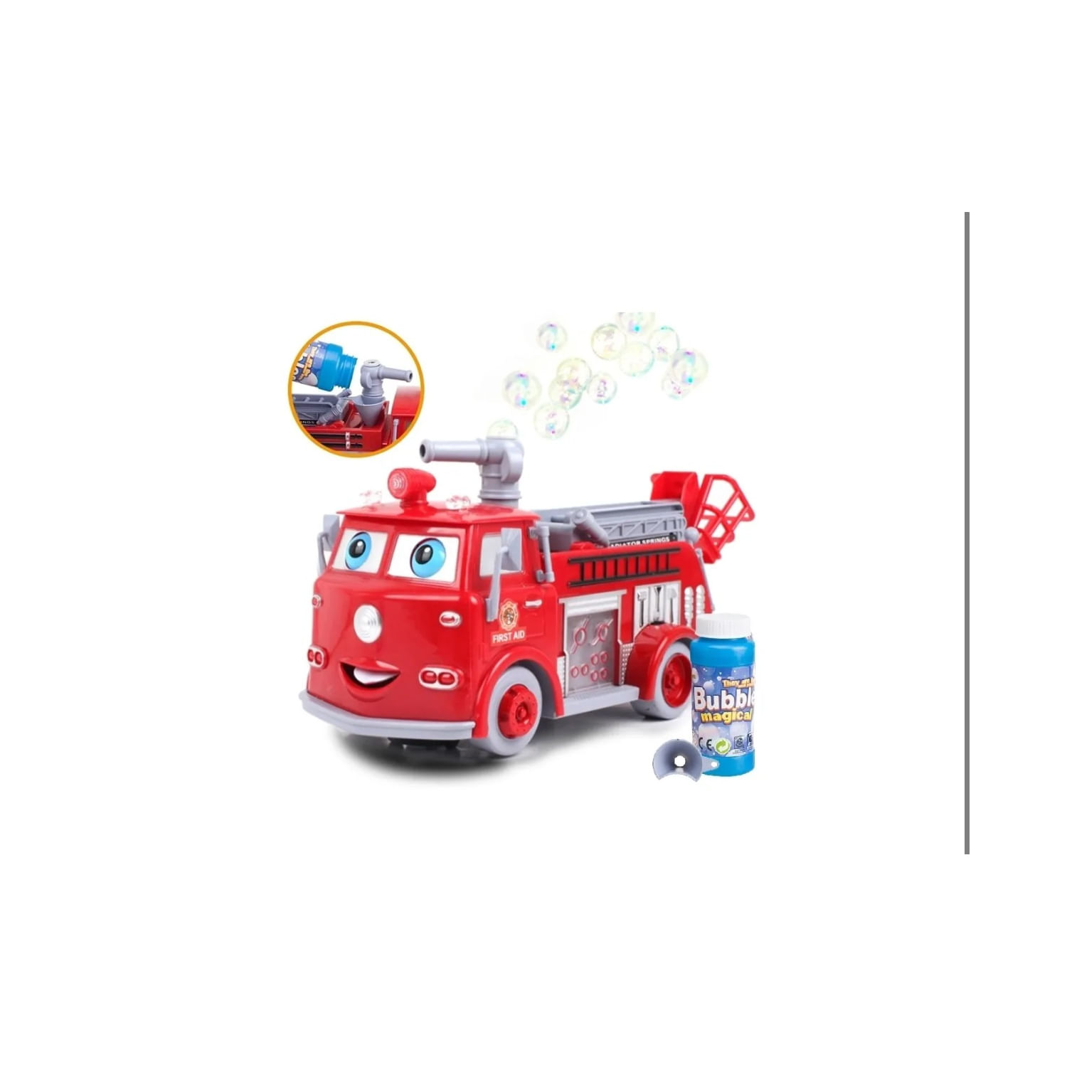 Caminhão De Bombeiros Bubble Shooter Com Efeitos De Luz E Som, Brinquedo Infantil