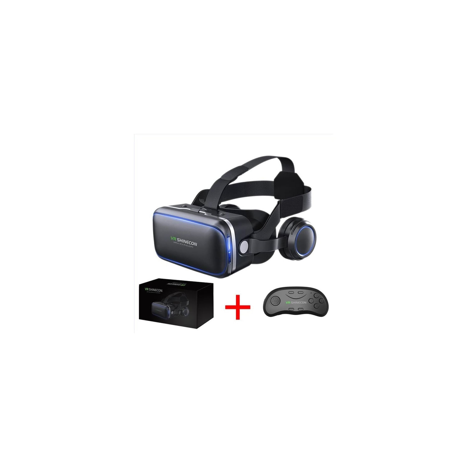 Óculos De Realidade Virtual Vr Box Shinecon 6.0 Com Controlador