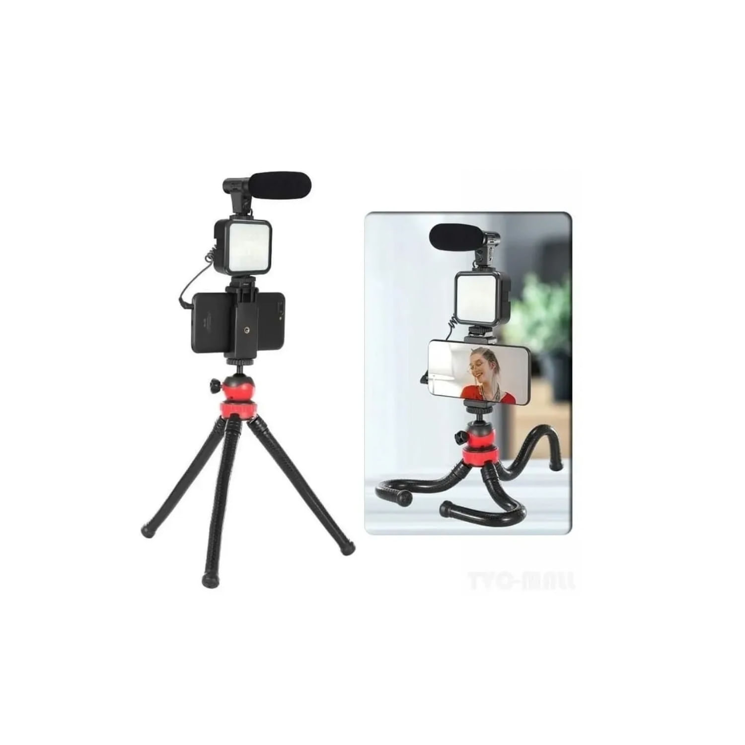 Kit De Vídeo De Vlogging Jumpflash Kit-04lm Com Microfone E Tripé