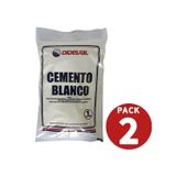 Cimento Branco Dideval, 1 Kg, Pacote Com 2