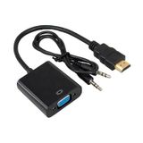 Adaptador Hdmi Para Vga Conversor De Vídeo E Áudio Hd