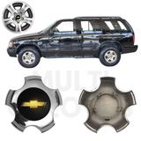 Calota Centro Roda Chevrolet Blazer 98 A 01 Cromado Preto