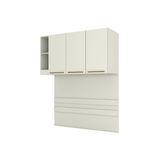 Modulado De Quarto Armário Ponte Aéreo Casal C/ 3 Portas Mc13 Seletto Areia - Henn