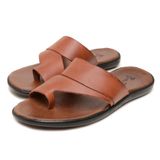Chinelo Couro Masculino Conforto De Dedao Calce Facil Palmilha Macia Solado Borracha Moderno