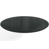 Tampo Mesa Sala De Jantar Madeirado C/vidro Ta43 Redondo 105cm Preto - Kappesberg