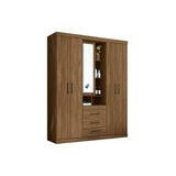 Guarda Roupa Solteiro 5 Portas E 3 Gavetas Havana Star 5.3 Jatoba - Santos Andirá