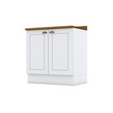 Balcão De Cozinha Americana 2 Portas C/tampo 80cm Branco - Henn