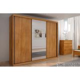 Guarda Roupa Casal 3 Portas De Correr E 6 Gavetas C/ Espelho Paradizzo/palazzo Cumaru - Novo Horizonte