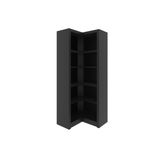 Modulado De Quarto Closet De Canto Oblíquo S/ Portas C/ 4 Prateleiras Aberto Me4132 Preto - Tecno Mobili