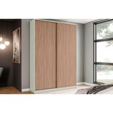 Modulado De Quarto Guarda Roupa C/ 2 Portas De Correr E 3 Gavetas Mc10 Seletto Areia/jequitibá - Henn