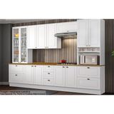 Cozinha Completa Americana 8 Peças (2 Armários + 2 Paneleiros + 2 Balcões + 2 Complementos ) C5p65 Branco - Henn