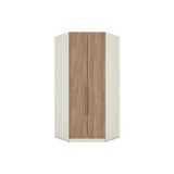 Modulado De Quarto Closet De Canto Oblíquo Seletto Mc05 C/ 2 Portas E 3 Gavetas Areia/jequitibá - Henn