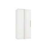 Modulado De Quarto Guarda Roupa Canto Reto C/ 1 Porta N530 Adapt Branco - Kappesberg