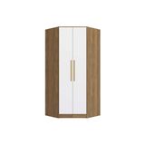 Modulado De Quarto Closet De Canto Oblíquo N531 C/ 2 Portas Adapt Nogueira/branco - Kappesberg