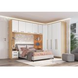 Guarda Roupa Casal Modulado 6 Peças Elegance Com Espelho Angelin/blanc