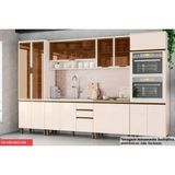 Cozinha Completa Connect 7 Peças (2 Armários + 2 Paneleiros + 2 Balcões + 1 Complemento) C5p76 Off White - Henn