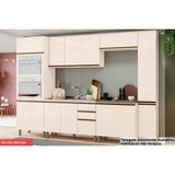 Cozinha Completa Connect 7 Peças (2 Armários + 2 Paneleiros + 2 Balcões + 1 Complemento) C5p90 Off White - Henn