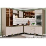 Cozinha Completa Connect 13 Peças (4 Armários + 2 Paneleiros + 4 Balcões + 3 Complementos) C6p02 Duna/cristal - Henn