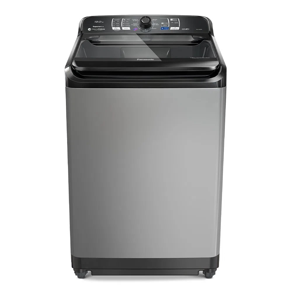 Lavadora De Roupas Panasonic 12kg Função Vanish Inox F120 - 127 Volts