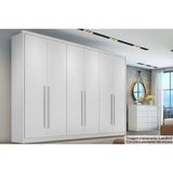 Guarda Roupa Casal 6 Portas E 8 Gavetas Robust/livorno Branco - Novo Horizonte