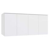 Modulado De Quarto Armário Ponte Aéreo Casal N542 Adapt C/ 4 Portas Branco - Kappesberg