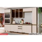 Cozinha Completa Connect 7 Peças (2 Armários + 2 Paneleiros + 2 Balcões + 1 Complemento) C6p21 Duna/cristal - Henn