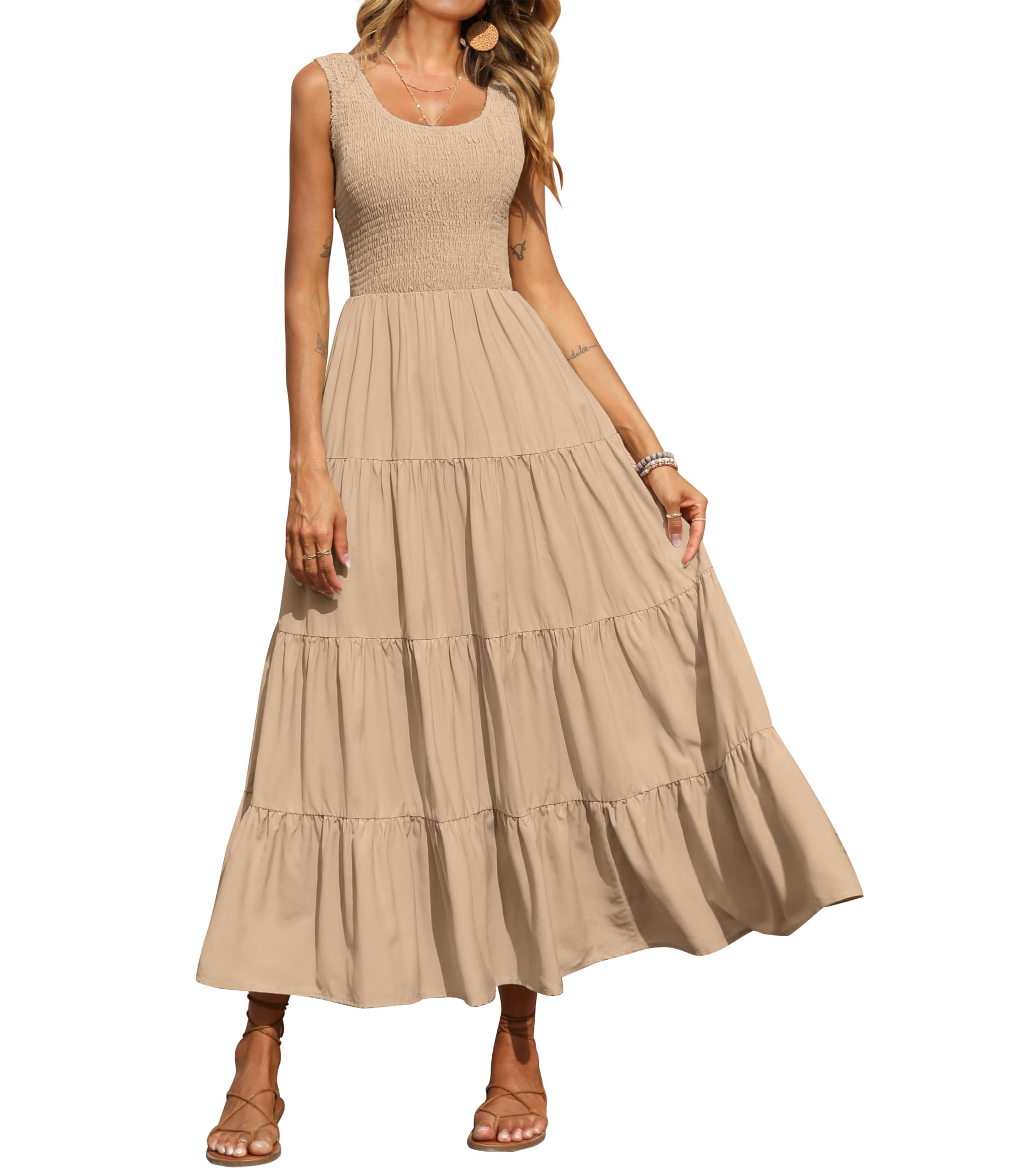 Vestido De Verão Maxi Prettygarden Feminino Com Blusa De Damasco