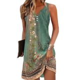 Vestido De Verão Disamer Casual Boho Floral Beach Dress Feminino