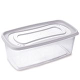 Pote De Plástico Clic Retangular 3 Litros Branco Plasutil Ref. 2191