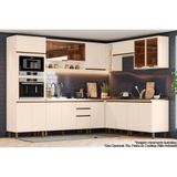 Cozinha Completa Connect 13 Peças (4 Armários + 1 Paneleiro + 4 Balcões + 4 Complementos) C6p05 Off White - Henn